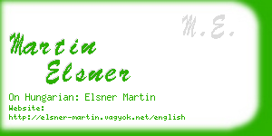 martin elsner business card